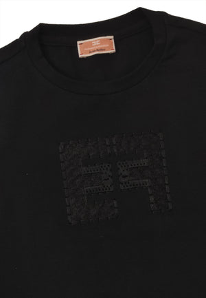 ViaMonte Shop | Elisabetta Franchi t-shirt nera bambina in cotone