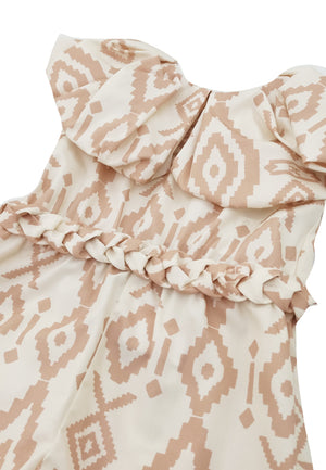 ViaMonte Shop | Elisabetta Franchi tuta burro e rosa bambina in cotone