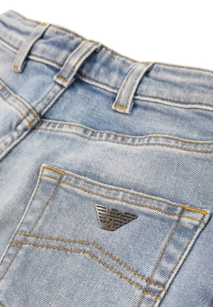 ViaMonte Shop | Emporio Armani bermuda ragazzo in denim di cotone