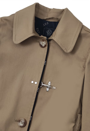 ViaMonte Shop | Fay trench marrone bambino in gabardine stretch