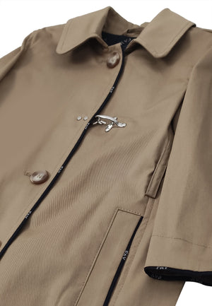 ViaMonte Shop | Fay trench marrone bambino in gabardine stretch