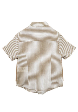 ViaMonte Shop | Fay camicia beige ragazzo in misto lino