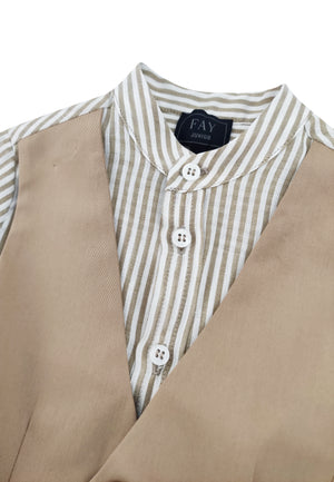 ViaMonte Shop | Fay camicia beige ragazzo in misto lino