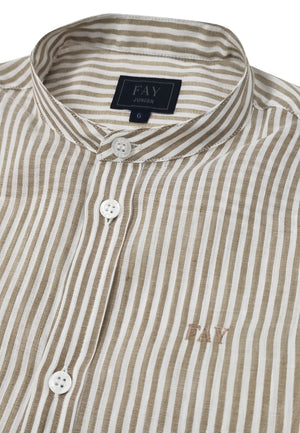 ViaMonte Shop | Fay camicia a righe ragazzo in misto lino