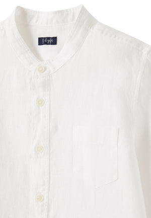 ViaMonte Shop | Il Gufo camicia bianca bambino in puro lino