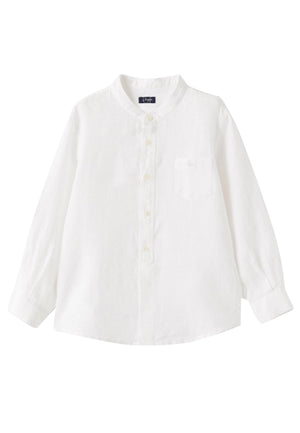 ViaMonte Shop | Il Gufo camicia bianca bambino in puro lino