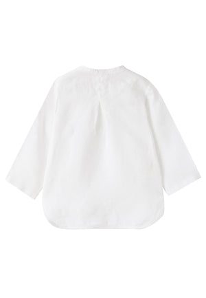 ViaMonte Shop | Il Gufo camicia bianca neonato in puro lino