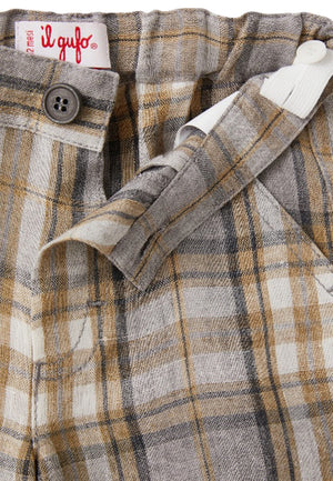 ViaMonte Shop | Il Gufo completo beige neonato in puro lino