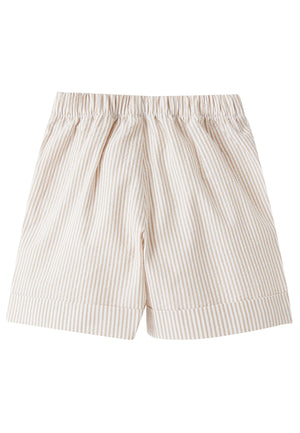 ViaMonte Shop | Il Gufo bermuda a righe corda scuro neonato in cotone