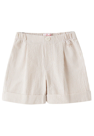 ViaMonte Shop | Il Gufo bermuda a righe corda scuro neonato in cotone