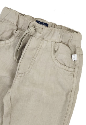 ViaMonte Shop | Il Gufo pantalone sabbia bambino in puro lino