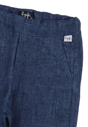 ViaMonte Shop | Il Gufo pantalone blu bambino in cotone