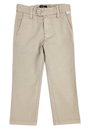 ViaMonte Shop | Il Gufo pantalone chino sabbia in gabardina bambino di cotone
