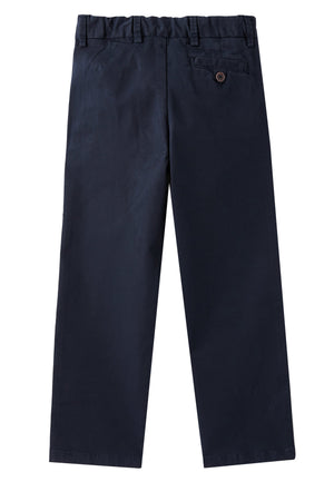 ViaMonte Shop | Il Gufo pantalone chino blu bambino in gabardina di cotone