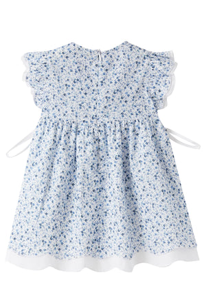 ViaMonte Shop | Il Gufo vestito stampa fiori neonata in voile di cotone