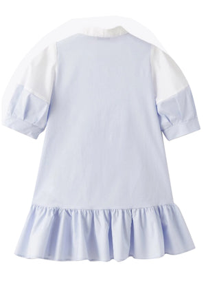 ViaMonte Shop | Il Gufo vestito azzurro bambina in cotone
