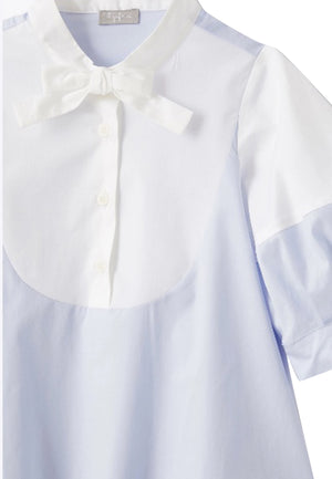 ViaMonte Shop | Il Gufo vestito azzurro bambina in cotone