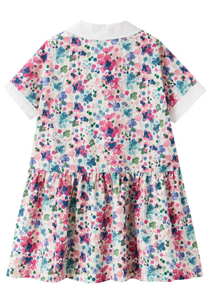 ViaMonte Shop | Il Gufo vestito multicolor bambina in cotone