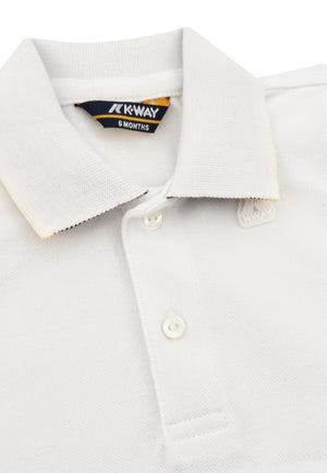 ViaMonte Shop | K-Way polo bianca neonato in piquet di cotone