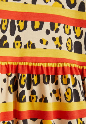ViaMonte Shop | Mini Rodini vestito multicolor bambina in cotone biologico