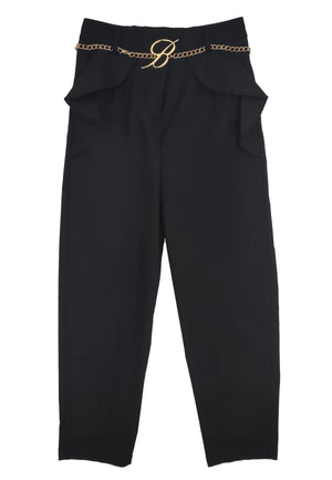 ViaMonte Shop | Miss Blumarine pantalone nero ragazza in cotone