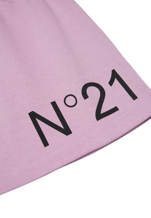 ViaMonte Shop | N°21 gonna rosa bambina in felpa di cotone