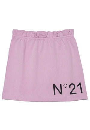 ViaMonte Shop | N°21 gonna rosa bambina in felpa di cotone