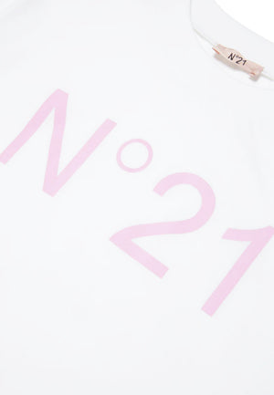 ViaMonte Shop | N°21 t-shirt bianca bambina in cotone