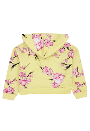 ViaMonte Shop | N°21 felpa con cappuccio gialla bambina in cotone