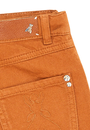 ViaMonte Shop | Patrizia Pepe shorts marrone ragazza in cotone