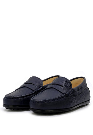 ViaMonte Shop | Tod's scarpe mocassino bambino blu in pelle