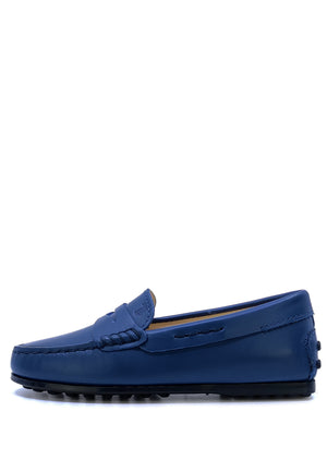 ViaMonte Shop | Tod's scarpe mocassino bambino blu in pelle