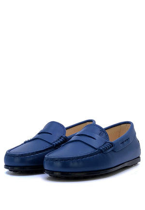 ViaMonte Shop | Tod's scarpe mocassino bambino blu in pelle