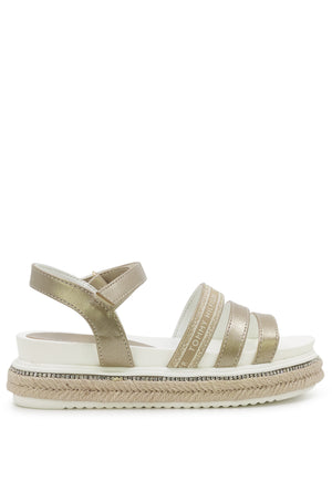 ViaMonte Shop | Tommy Hilfiger sandalo bambina platino