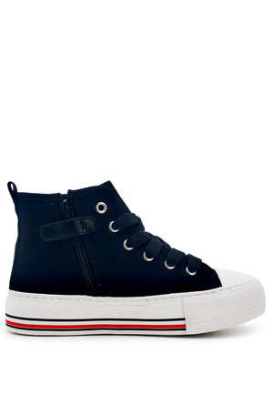 ViaMonte Shop | Tommy Hilfiger sneaker allacciata alta ragazzo nero