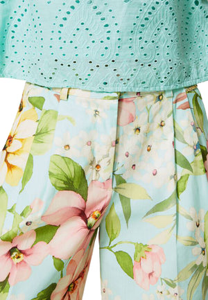 ViaMonte Shop | Twinset pantalone multicolor ragazza in cotone