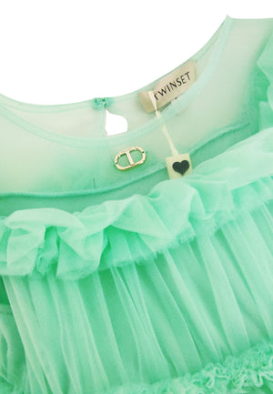 ViaMonte Shop | Twinset vestito verde bambina