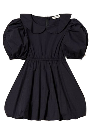 Twinset vestito nero ragazza in cotone | ViaMonte Shop