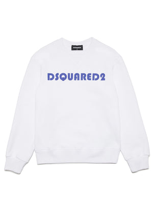 ViaMonte Shop | Dsquared2 felpa bianca bambino in cotone