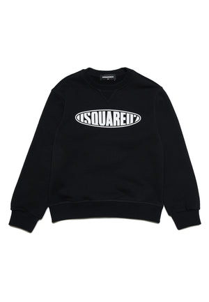 ViaMonte Shop | Dsquared2 felpa nera bambino in cotone