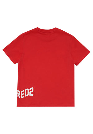 ViaMonte Shop | Dsquared2 t-shirt rossa bambino in cotone