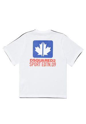 ViaMonte Shop | Dsquared2 t-shirt nero/bianco bambino in cotone