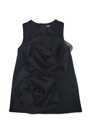 ViaMonte Shop | Elisabetta Franchi vestito nero bambina in cotone