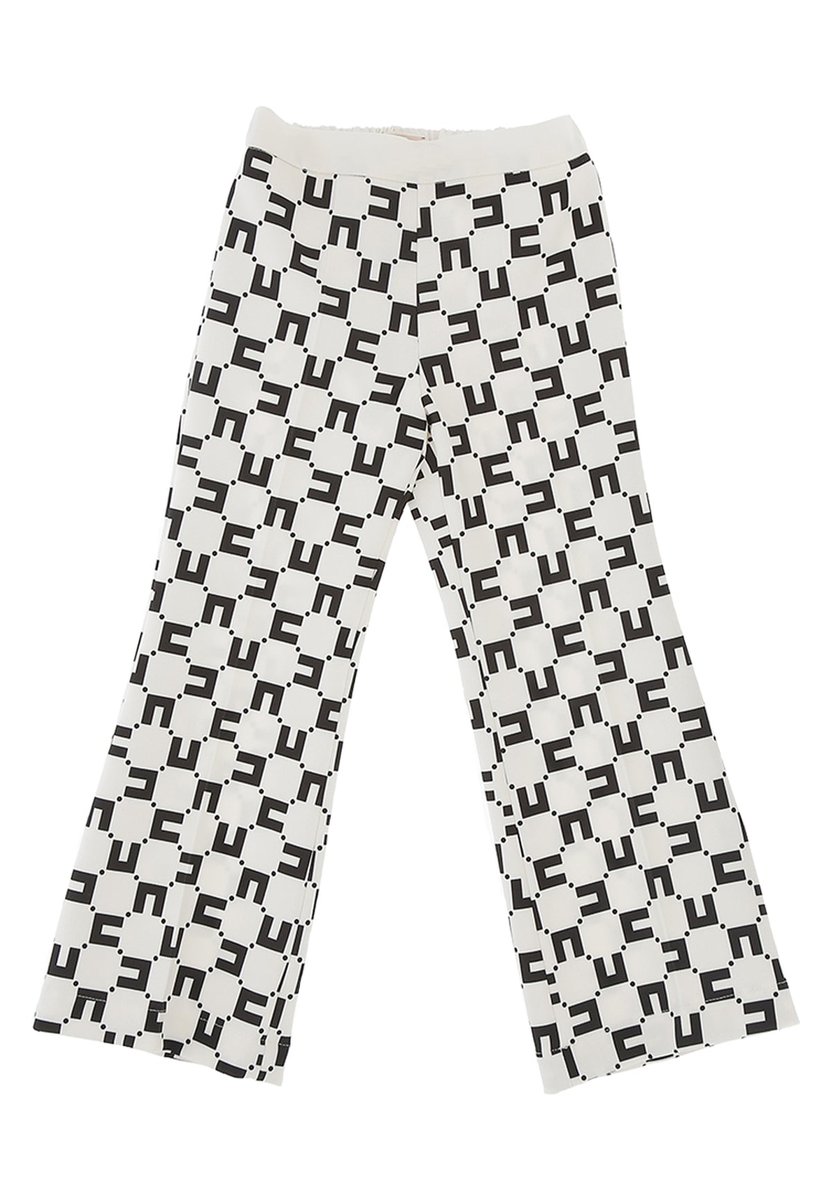ViaMonte Shop | Elisabetta Franchi pantalone bianco/nero bambina in crépe