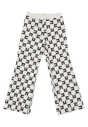 ViaMonte Shop | Elisabetta Franchi pantalone bianco/nero bambina in crépe