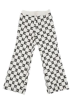 ViaMonte Shop | Elisabetta Franchi pantalone bianco/nero bambina in crépe