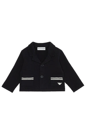 ViaMonte Shop | Emporio Armani giacca blu navy neonato in maglia