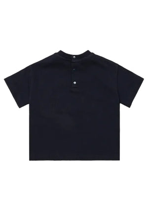 ViaMonte Shop | Emporio Armani t-shirt blu navy neonato in cotone