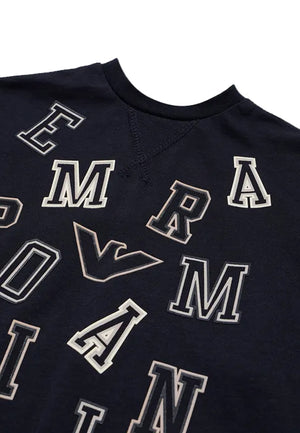 ViaMonte Shop | Emporio Armani t-shirt blu navy neonato in cotone