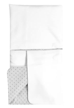 ViaMonte Shop | Emporio Armani copertina bianca/azzurra neonato in cotone